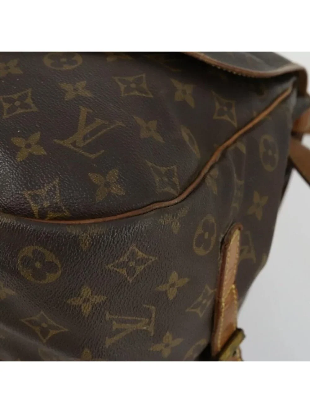 Authentic LOUIS VUITTON Monogram Saumur 35 Shoulder Bag M42254 LV